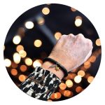 Armband Platte kraal met ster en vleugels