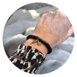 Armband Platte kraal met ster en vleugels