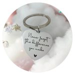 Sleutelhanger Never Forget The Difference You Make