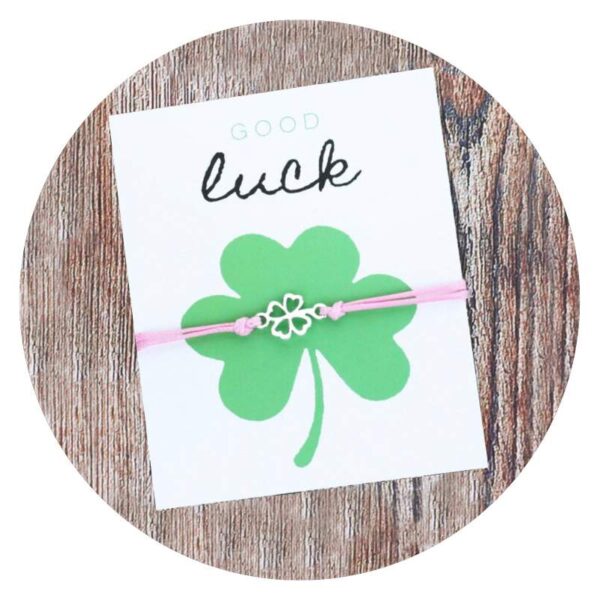 Armband Good luck roze