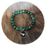 Kralenarmband met Green White Jade