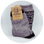 sokken van alpacawol grijs/zwart