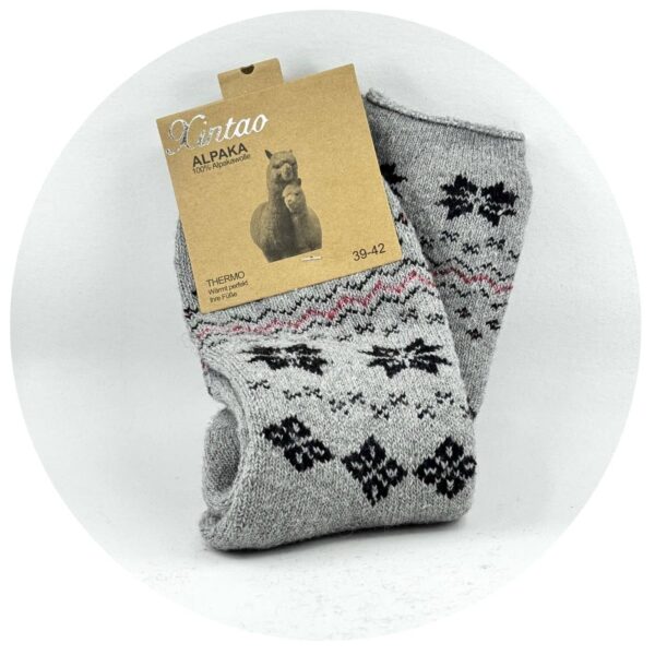 Alpacasokken lichtgrijs