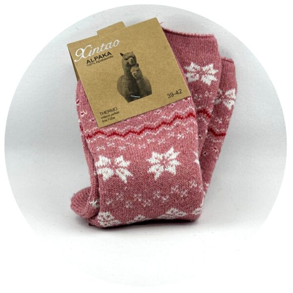 Alpacasokken roze