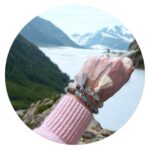 Armband Topaas en wit of zeeblauw