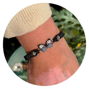 Armband gevlochten met vlinder