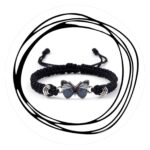 Armband gevlochten met vlinder