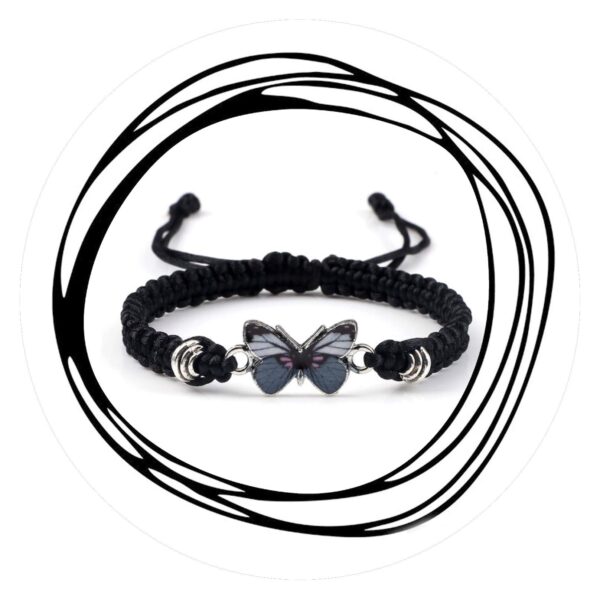 Armband gevlochten met vlinder