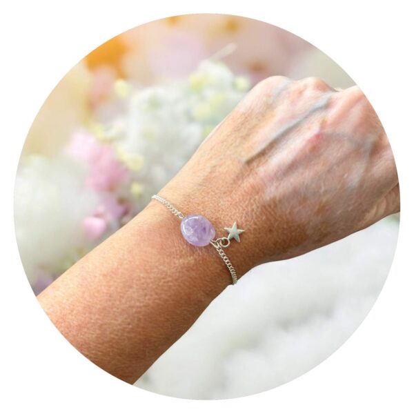 Armband met Amethist en sterretje