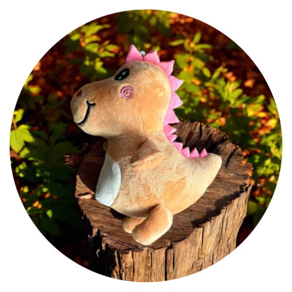 Dinosaurus knuffel groen en oranje - Dappere Dino