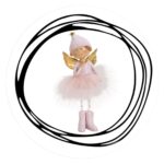 Engel roze mutsje handje op hart