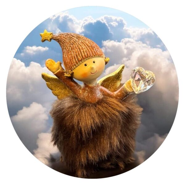 Engeltje met bruin rokje