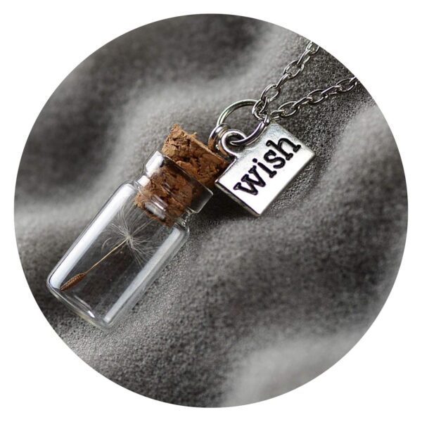 Ketting Flesje met paardenbloempluis