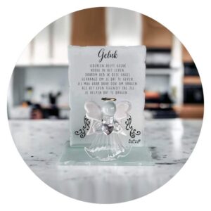 Geluk engeltje met spreuk