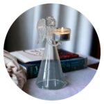 Glazen engel met lichtje