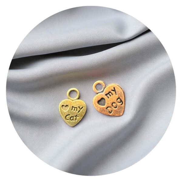 Flesje in hart vorm met hond of kat