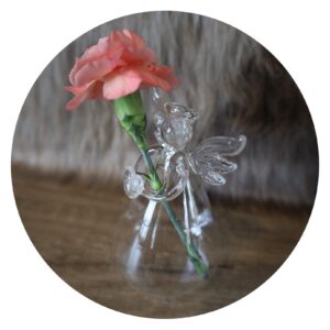 Glazen vaasje engeltje