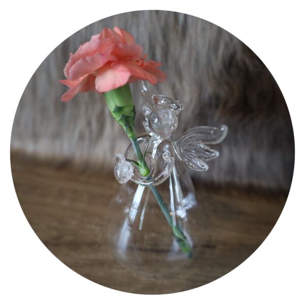 Glazen vaasje engeltje