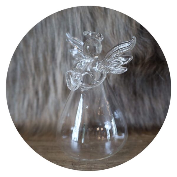 Glazen vaasje engel