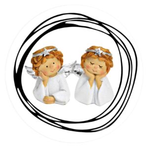 Engelenkopje met oogje open of dicht