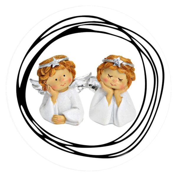 Engelenkopje met oogje open of dicht