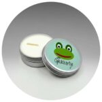 Kaarsje in blik met leuke tekst opkikkertje