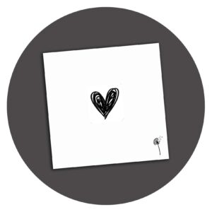 Zwart-wit kaart Hartje