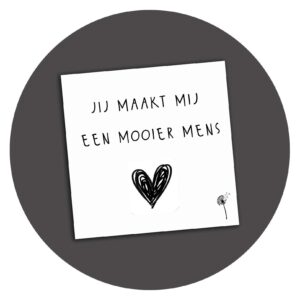 Zwart-wit kaart Mooier Mens