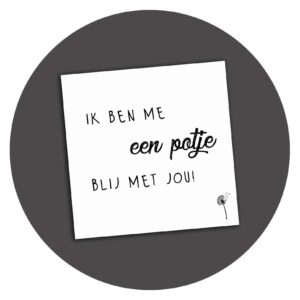 Zwart-wit kaart Potje Blij