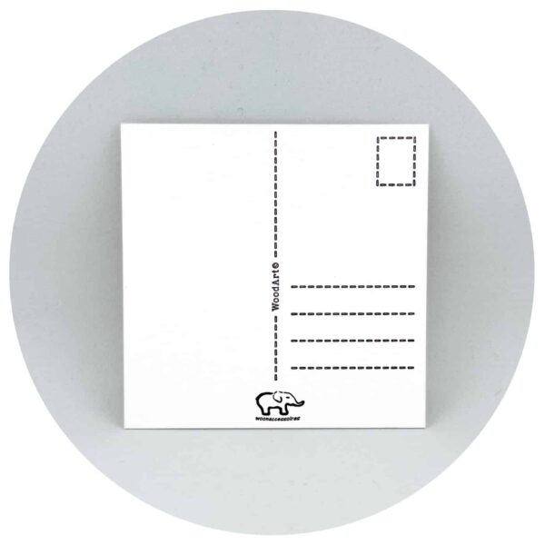 Witte kartonnen kaart achterkant met schrijfruimte