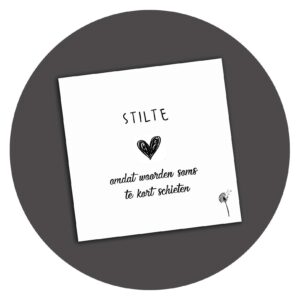 Zwart-wit kaart Stilte