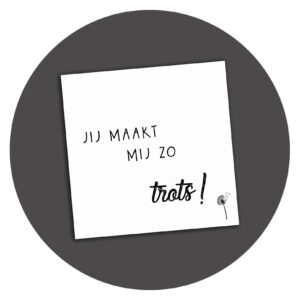 Zwart-wit kaart Zo Trots