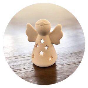 Keramieken engel met lichtje