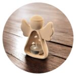 Keramieken engel met lichtje