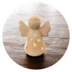 Keramieken engel met lichtje