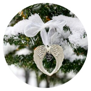 Kersthanger met vleugeltjes en strik