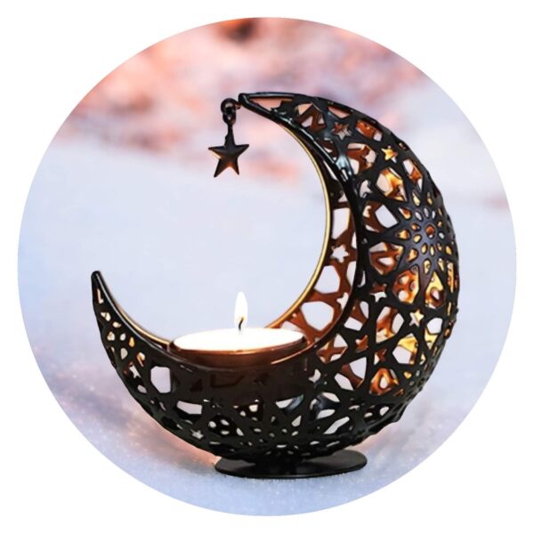 Maan waxinlelichtjeshouder