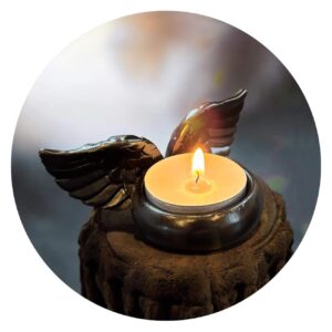 Lichtje met vleugeltjes zwart