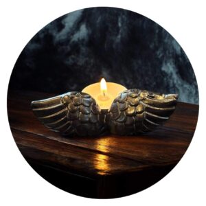 Lichtje met vleugeltjes zwart