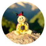 Lieveheersbeestje met zonnebloem