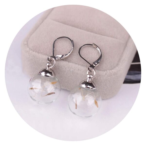 Oorbellen Rond met Pluisjes