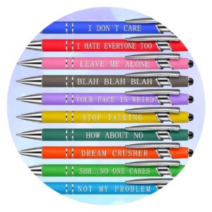 Pennen met sarcastische quote