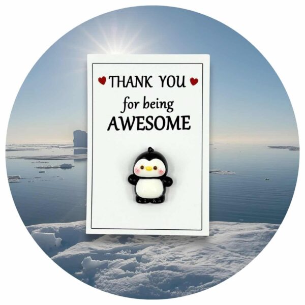 Pocket Hug knuffelpinguïn Engelse tekst