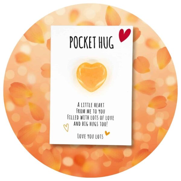 Ppcket Hug Hartje uit steen Gele Aventurijn