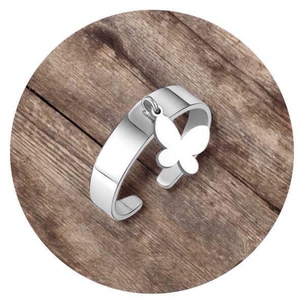 Ring met los vlindertje