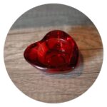 Rood glazen hart met lichtje
