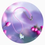 Roze veterketting met eenhoorn
