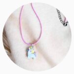 Roze veterketting met eenhoorn
