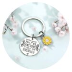 Sleutelhanger Awesome met zonnebloem