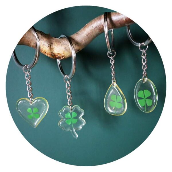 Sleutelhanger klavertje vier